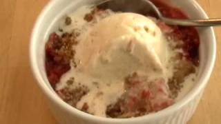 Rhubarb Crisp  Strawberry and Rhubarb Crisp Recipe [upl. by Dieter452]