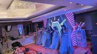 Softly White Brown Chunri Chunri Groom Sisters and Bhabis Dance Performance  Sangeet Night [upl. by Eseilana]