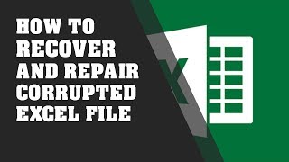 How to Recover and Repair Corrupted Excel File [upl. by Seale968]