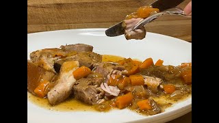 RÔTI DÉPAULE DE PORC BRAISÉ À LA BIÈRE ET AU SIROP DÉRABLE [upl. by Leahcimnhoj803]