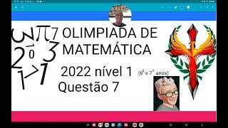 Olimpíada de matemática 2022 nível 1 questão 7 Cinco cartões numerados de 1 a 5 são colocados [upl. by Dronski]