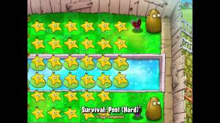 Plants vs Zombies  Survival Pool Hard [upl. by Sitnik]