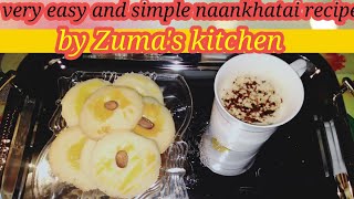 Nankhatai recipe  easy and simple recipe  by Zumas kitchen  plz subscribe my YouTube channel😋 [upl. by Bamford]