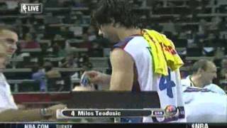 Serbia vs Spain Teodosic Hits the long 3point to win the game [upl. by Conrade]