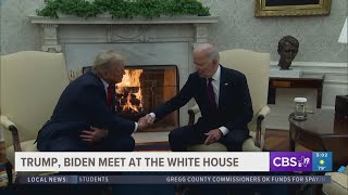 It is a nice world today  Trump Biden meet in Oval Office to discuss smooth transition of power [upl. by Yticilef]