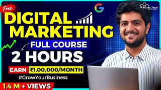 Digital Marketing Full Course for Beginners in 2 HOURS No Experience Needed  FREE [upl. by Lynd390]