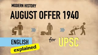 August Offer 1940  August Prastav 1940  Modern History for UPSC [upl. by Enelrad]