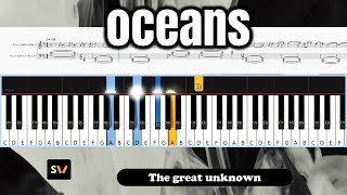 Hillsong UNITED  Oceans  Piano Instrumental Cover with Lyrics  SV [upl. by Johannah]