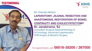 Laparotomy Jejunal Resection and Anastomosis Restoration of Bowel Continuity and Cholecystectomy [upl. by Basset]