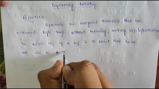 refractory  classification of refractories  cement  Engineering chemistry  short notes [upl. by Zeiler]