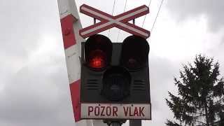 Železniční přejezd SSSR Voděrady P2798  682014  Czech railroad crossing [upl. by Allrud322]