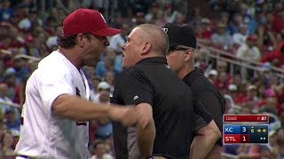 KCSTL Matheny gets tossed after Royals challenge [upl. by Filahk]