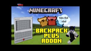 AddonMod Backpack Plus Minecraft PE 121 [upl. by Yevad]