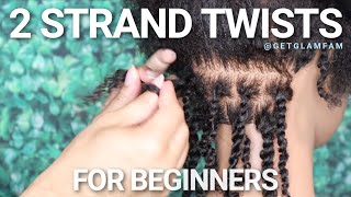 How to do 2 strand twists for beginners [upl. by Gaye]