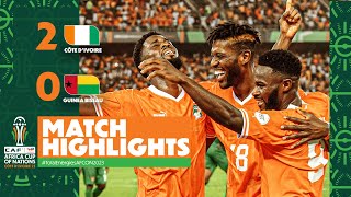 HIGHLIGHTS  Côte dIvoire 🆚 GuineaBissau TotalEnergiesAFCON2023  MD1 Group A [upl. by Asher]