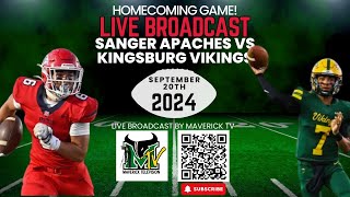 Sanger Apaches Vs Kingsburg Vikings  High School Football Homecoming Game [upl. by Delmor]