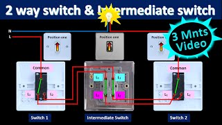 intermediate 3 way switch wiring diagram [upl. by Ennaillek597]