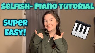 “SelfishMadison Beer” SUPER EASY piano tutorial [upl. by Palmore40]