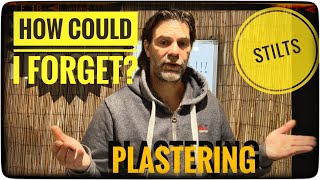 PLASTERING for beginners stilts HOW TO PLASTER [upl. by Euqinue908]