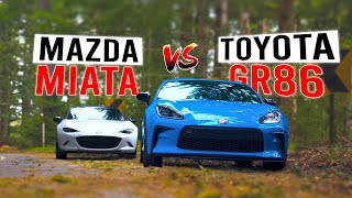 Mazda MX5 Miata vs Toyota GR86  Which is Right for You [upl. by Nena]