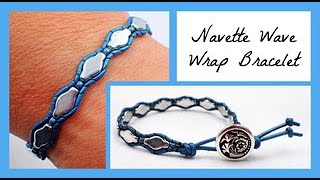 Navette Wave Wrap Bracelet Jewelry Making Off the Beaded Path [upl. by Dove]