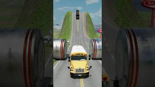 School Buses vs Hydraulic Crush  BeamNGDrive [upl. by Yellat]