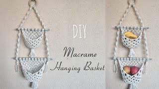 DIY Macrame Hanging Basket  Step by Step Tutorial [upl. by Crandale27]