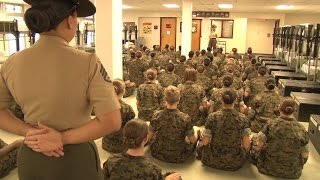 First Day Combat Training For Female US Marines  Forces TV [upl. by Trisha]