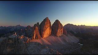 Flying on the Dolomites  4K Video 3 Zinnen  2 45quot [upl. by Hwang]