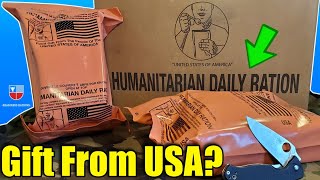 HDR 24Hour Survival MRE  Humanitarian Daily Ration Review Foreign Aid Meal Ready To Eat Taste Test [upl. by Jarrid]