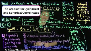 The Gradient in Cylindrical and Spherical Coordinates [upl. by Iover]