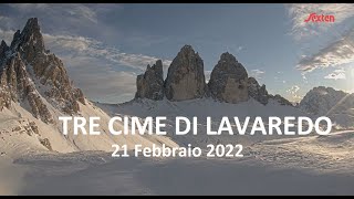 Timelapse Tre Cime di Lavaredo Drei Zinnen Dolomites  21 febbraio 2022 [upl. by Liatnahs]