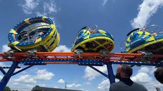 Take a ride on Airways Spinning Coaster a roller coaster in Kalamazoo Michigan [upl. by Akeimat584]