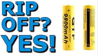 18650 9800 mAh Chinese CellsBatteries Thorough Review Yes They Are A Rip Off GTFGIF [upl. by Suertemed]