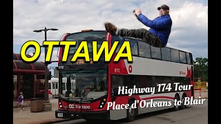 Ottawa Highway 174 Tour from Place dOrleans to Blair [upl. by Yrral267]