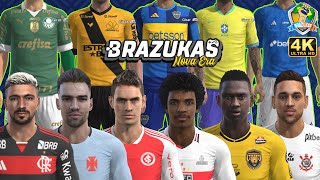 🎮 PES 2024  XBOX 360  TODOS UNIFORMES BRASILEIRÃO amp TIMES SULAMERICANOS  FACES [upl. by Lilac]