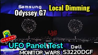 Local Dimming on the Samsung Odyssey G7 Vs Dell S3220DGF VA Panel [upl. by Kinimod]