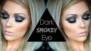 Dark Smokey Eye Makeup Tutorial  New Years Eve 2015 [upl. by Craven]