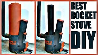 Best ROCKET STOVE DIY Plans [upl. by Nabatse639]