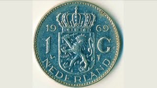 NETHERLANDS 1969 1G 1 GULDEN Coin VALUE  JULIANA [upl. by Guthrey315]