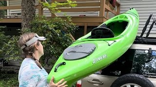 Loading a Kayak Solo  Jhook Kayak racks SUV rooftop cartopping by yourself [upl. by Dorej]