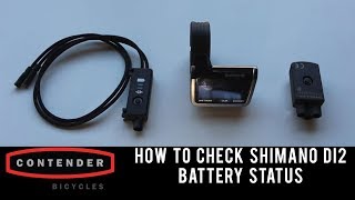 How to Check Shimano Di2 Battery Status [upl. by Roman606]