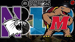 Northwestern vs Maryland Week 7 Big Ten College Football 25 SIM [upl. by Airekat]