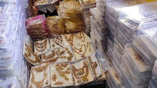 Chickpet Bangalore Wholesale Jewellery Shop 10RsEarringsVaddanamTempleBridal JewelleryShopping [upl. by Hatty734]