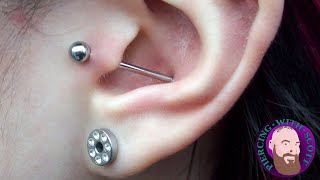 The Whole Truth  Tragus to Conch Industrial Piercing [upl. by Sutphin]