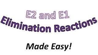 E2 and E1 Elimination Introduction Part 1  Why is it Important  Organic Chemistry [upl. by Risa97]