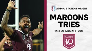 State of Origin  Hamiso TabuaiFidow has scored in every Origin hes played  QLD Maroons [upl. by Raymonds]