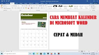 Cara Mudah Membuat Kalender di Microsoft Word [upl. by Dolf]