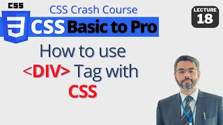 How to use HTML DIV Tag  DIV Tag with CSS  CSS and DIV Tag for layout  L18 [upl. by Ycniuqed]