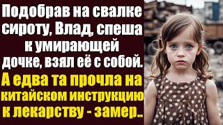 Подобрав на свалке сироту Влад спеша к умирающей дочке взял её с собой А едва та прочла на [upl. by Breena723]